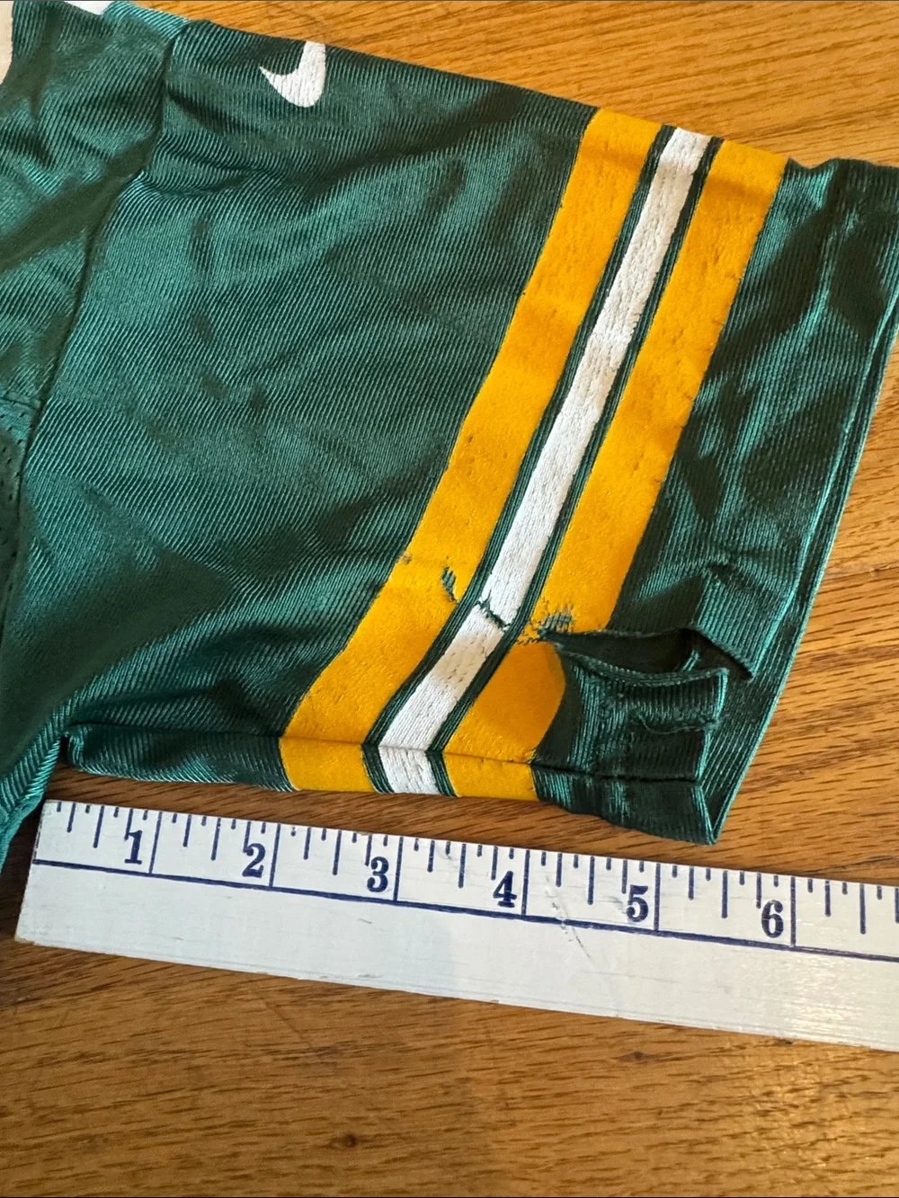 Nike Kids Green Bay Packers Favre Green and Yellow Football Jersey with #4